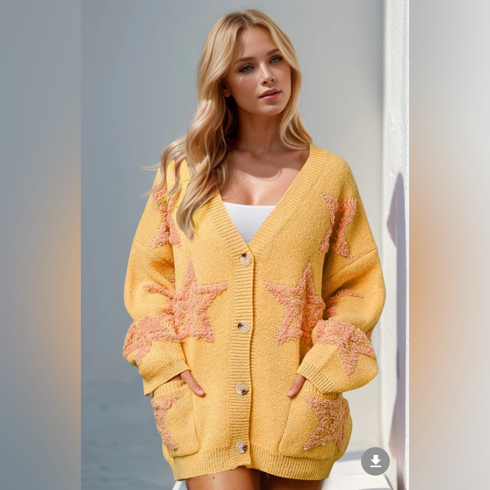 Yellow Star Cardigan